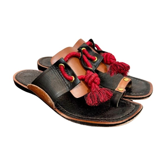 Free People Black and Brown Sandals - Picture 4 of 9